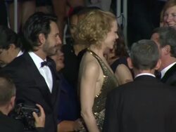 Philip kaufman, Nicole Kidman,  Clive Owen and Rodrigo Santoro at Hemingway and Gellhorn Premiere:  65th Cannes Film Festival at Lumiere on May 25, 2012 in Cannes, France  Stock Footage