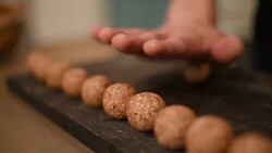 Chef makes sweets vegetarian Stock Footage