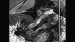 MS Car mechanics repairing car bonnet in repair garage / United States Stock Footage