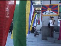 As his followers protest the ongoing violence in Tibet, the Dalai Lama tells them to have hope for the future and look beyond the bloodshed News Clip