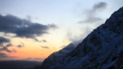 Mist blowing down off Red Screes in the Lake District, UK. Stock Footage