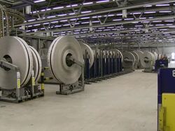 WS Shot of gravure printing office / Itzehoe, Schleswig-Holstein, Germany  Stock Footage