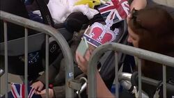 Montage of Queen Elizabeth II's Birthday Walkabout News Clip