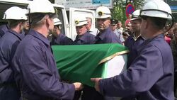 CLEAN : Thousands attend funeral for Bosnia miners News Clip