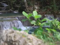 Waterfall in tropical rainforest Stock Footage