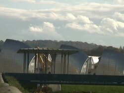 (HD1080i) London: Thames River Barrier Flood Control, from Land Stock Footage