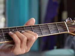 Man play in guitar Stock Footage