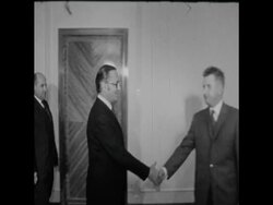 LIB 10-10-71 ROMANIAN PRESIDENT, NICOLAE CEAUSESCU MEETS ALPIZAR News Clip