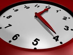 Close-up of Modern Wall Clock - Progressive (NTSC) Stock Footage