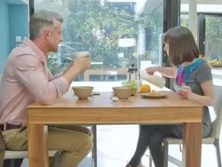 HD TIME LAPSE: Couple Eating Breakfast Stock Footage