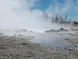 Thermal Pool in Yellowstone National Park Stock Footage