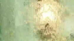 Water flows through a mirror reflects light . Stock Footage