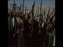 SYND 8-10-70 BEDOUINS FROM KERAK SHOW THEIR LOYALTY TO HUSSEIN News Clip