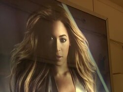 ATMOSPHERE: signage at the Beyonce Debuts Her Newest Fragrance, Beyonce Pulse, at Macy's Herald Square Stock Footage