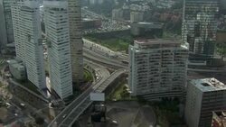 View of skyscrapers and high-rise buildings in Mexico City. Stock Footage