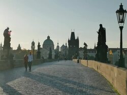 Charles Bridge, Prague, Czech Republic Stock Footage
