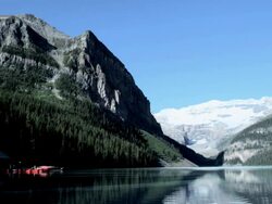Lake Louise, Banff National Park, Canada Stock Footage