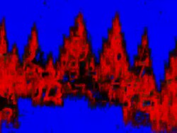 TREES : color, spacey background, high shot fully  loopable ANIMATION Stock Footage