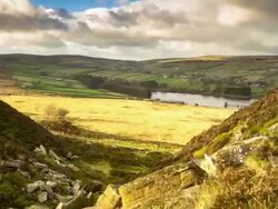 Timelapse of Yorkshire Moors from Pennistone Hill Stock Footage