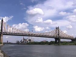 Ed Koch Queens Boro Bridge Stock Footage