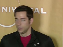Zachary Levi at the NBC Universal Press Tour All-Star Party at Pasadena CA. (Footage by WireImage Video/GettyImages) Stock Footage