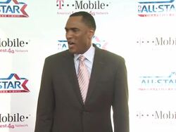 Steve Smith at the T-Mobile Magenta Carpet At The 2011 NBA All-Star Game at Los Angeles CA. (Footage by WireImage Video/GettyImages) Stock Footage