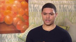 Interview with South-African born Trevor Noah, the new host of the Daily Show and author of 'Born a Crime' News Clip