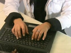 Female hands typing. Working on computer. Businesswoman, business, Internet, office. Stock Footage