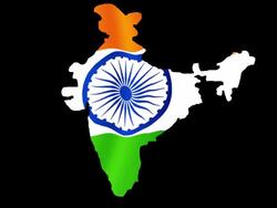 India Map And Indian Flag Stock Footage