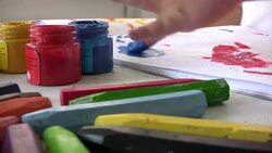 Finger painting Stock Footage