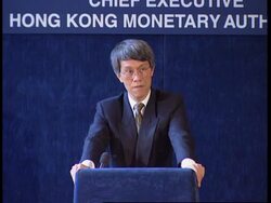 UK: HONG KONG MONETARY AUTHORITY CHIEF JOSEPH YAM SPEECH News Clip