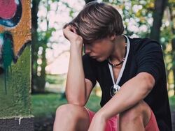 MS DS Teenager Having Problems Stock Footage