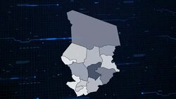 Chad network map Stock Footage