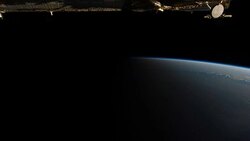 Planet Earth aerial view from the ISS or International Space Station Stock Footage