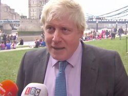 Boris Johnson Speaking To Reporters News Clip