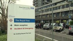 Royal Free Hospital exterior shots News Clip