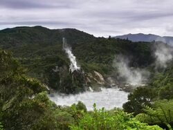 Frying Pan Lake New Zealand Stock Footage