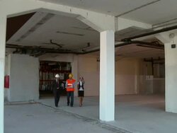 CRANE: Professional constructors Stock Footage