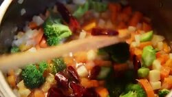 Preparing vegetables Stock Footage