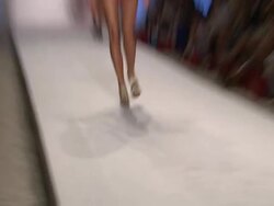 Models walk the runway during the Luli Fama swimwear 2012 show Stock Footage