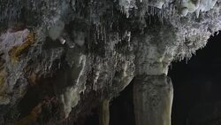 Inside the cave of El Soplao Stock Footage