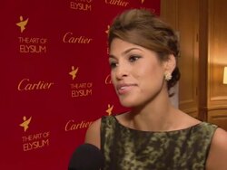 NEWS CAPSULE REPORTER/CHYRON: Eva Mendes Launches Cartier Love Charity Bracelet To Benefit Art Of Elysium Stock Footage
