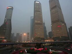 Traffic jam and event space Stock Footage