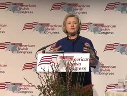 Hillary Clinton Speech - American Jewish Congress Awards Dinner Stock Footage