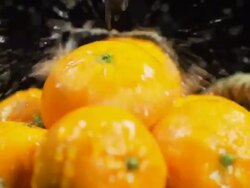 Rinsing Orange : HD Slow motion Stock Footage