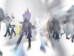 INFINITE CROWD COMING - ENDLESS WHITE SPACE: SERIES_CROWD_M8 (loopable) Stock Footage