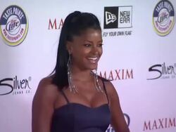 Claudia Jordan at the 2011 Maxim Hot 100 Party With New Era, Miller Lite, 2(x)ist And Silver Jeans Co. at Hollywood CA. (Footage by WireImage Video/GettyImages) Stock Footage