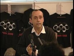 RSF distributes protest flags for arrival of Olympic torch News Clip