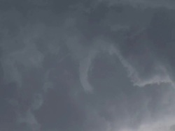 Landspout and Upper level funnel cloud swirling cloud, WA, USA Stock Footage