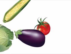 Vegetables Rolling By Stock Footage